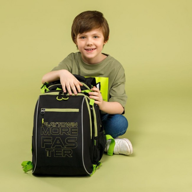 Школьный рюкзак с мешком Grizzly RB-158-1 черный - фото №22