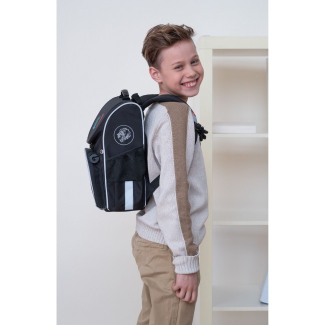 Рюкзак школьный с мешком Grizzly RAm-285-7 черный - фото №13