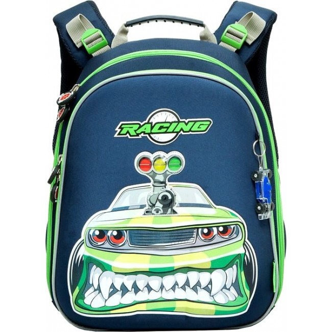 Формованный рюкзак Grizzly RA-669-2 Машинка (темно-синий) - фото №1