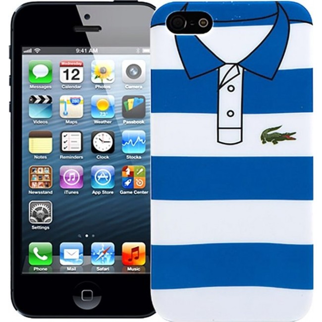 Чехол для iphone Kawaii Factory Чехол для iPhone 5/5s серия "Sports shirt" Blue and white stripes - фото №1