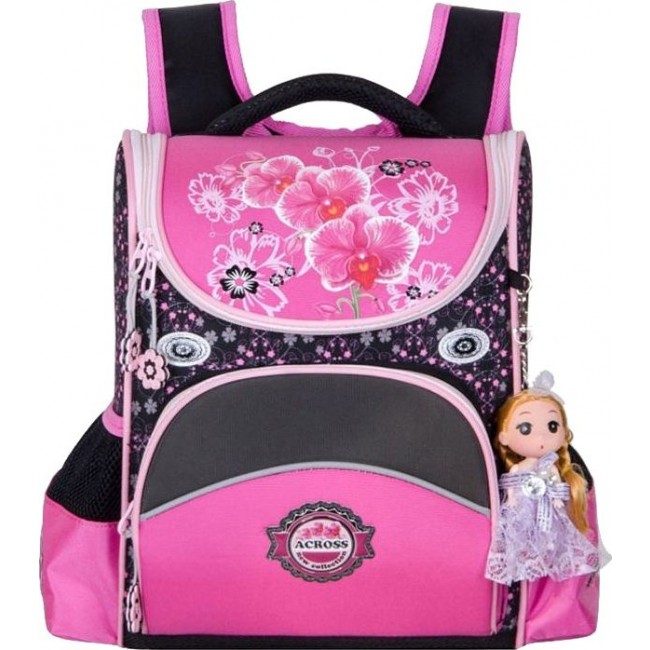 Рюкзак Across ACR19-291 Цветочки (розовый) - фото №1