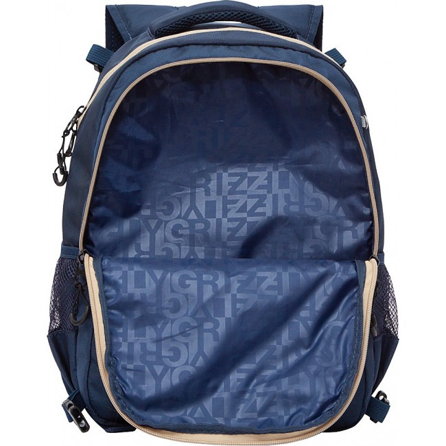 Школьный рюкзак с мешком Grizzly RB-158-1 синий - фото №7