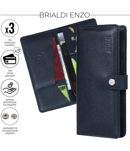 Портмоне Brialdi Enzo Relief Navy- фото №1