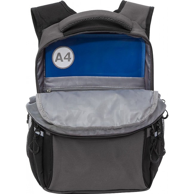 Школьный рюкзак Grizzly RB-150-4 черный-серый - фото №5