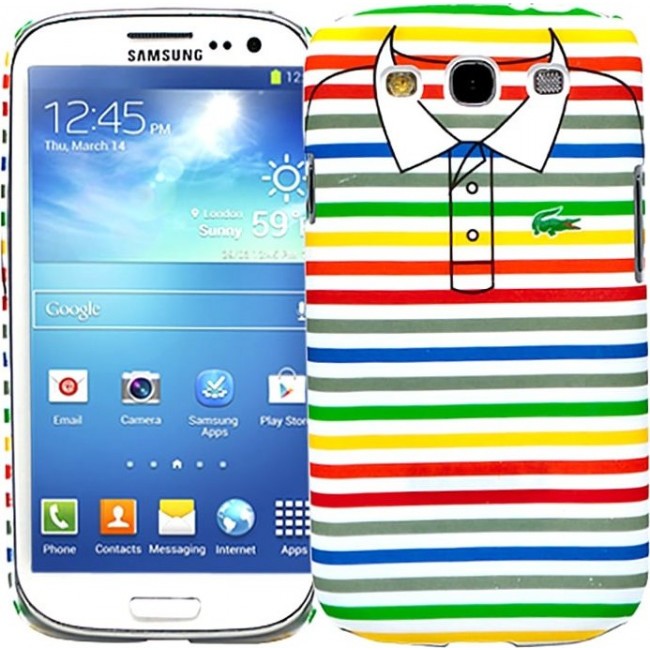 Чехол для Samsung Kawaii Factory Чехол для Samsung Galaxy S3 серия "Sports shirt" Thin stripes - фото №1