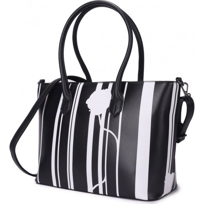 Женская сумка OrsOro DW-860 Черный и белый - фото №2