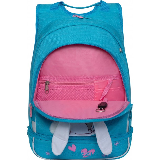 Рюкзак школьный Grizzly RG-169-1 Зайчик голубой - фото №5
