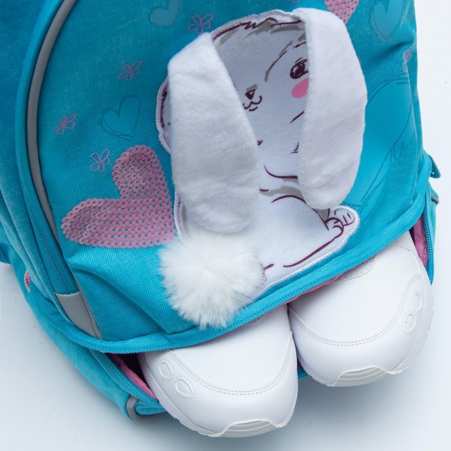 Рюкзак школьный Grizzly RG-169-1 Зайчик голубой - фото №13
