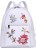 Женский рюкзак OrsOro DS-909 Белый с цветами - фото №1