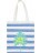 Эко-сумка шоппер Kawaii Factory Полоски морские белая - фото №1