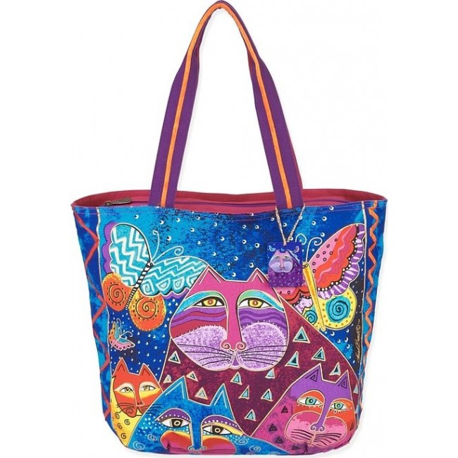 Женская сумка LAUREL BURCH 550016 CATS WITH BUTTERFLIES Цветная - фото №1