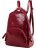 Лаковый кожаный рюкзак Monkking риз-522-1 Бордо - фото №2