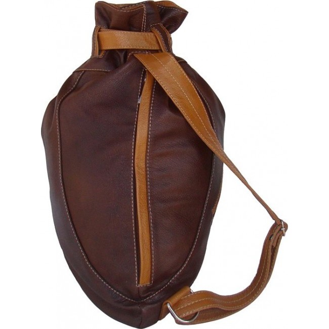 Женский кожаный рюкзак Sofitone RL 005 B8-B3 Коричневый - Песочный - фото №3