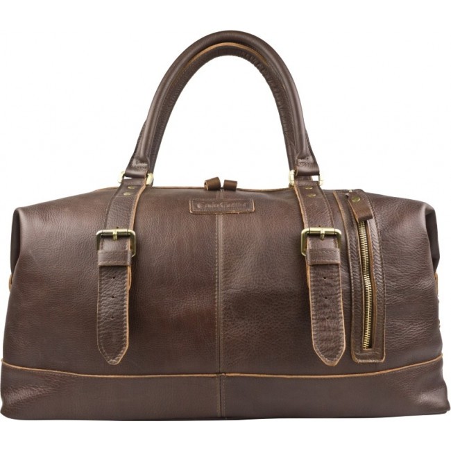 Кожаная дорожная сумка Carlo Gattini Campora 4019-04 Brown Темно-коричневый - фото №2