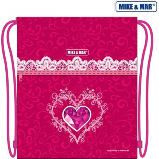 Мешок для обуви Mike&Mar Shoes Bag Сердечко малиновый - фото №1