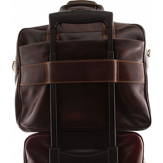 Кожаная сумка для ноутбука Tuscany Leather Reggio emilia TL140889 Темно-коричневый - фото №3