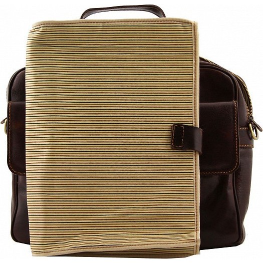 Кожаная сумка для ноутбука Tuscany Leather Reggio emilia TL140889 Темно-коричневый - фото №6
