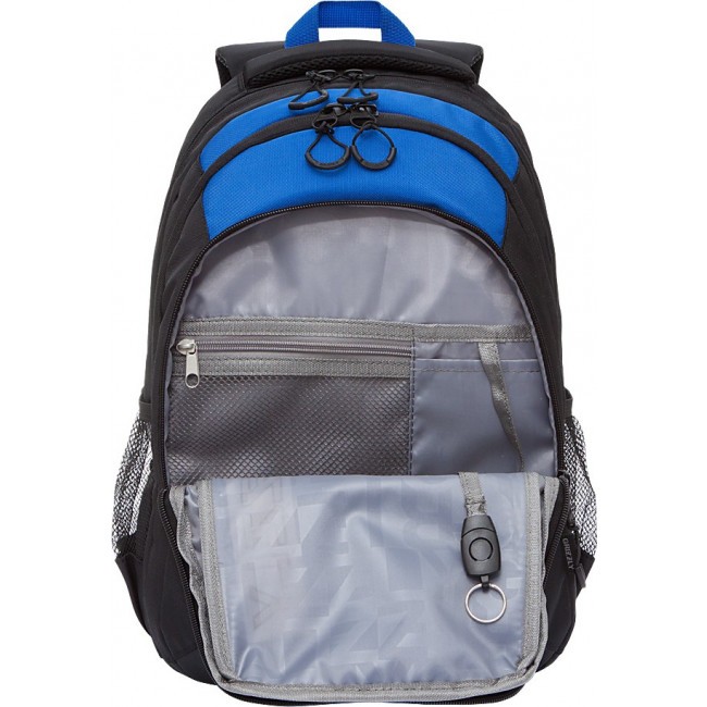 Школьный рюкзак Grizzly RB-152-1 черный-синий - фото №5