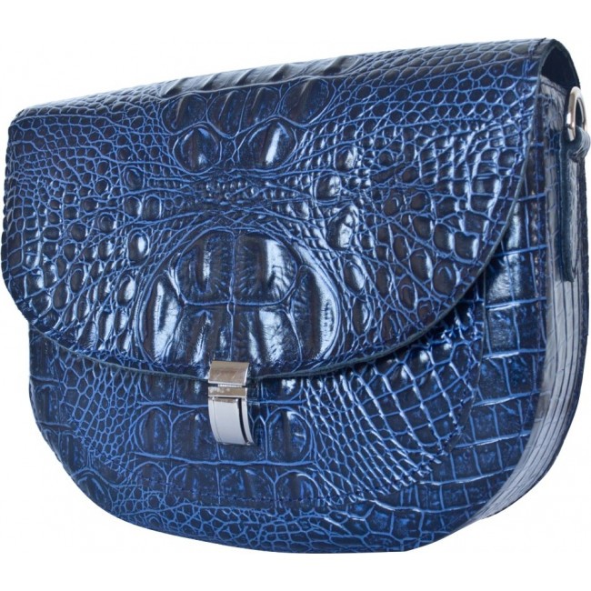 Кожаная женская сумка Carlo Gattini Amendola Синий Blue - фото №1