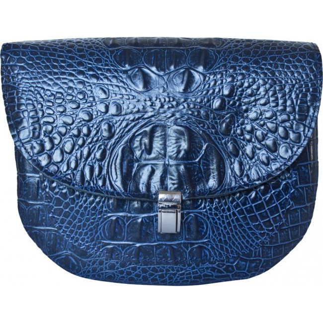 Кожаная женская сумка Carlo Gattini Amendola Синий Blue - фото №2