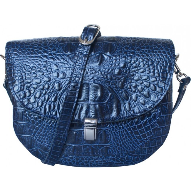 Кожаная женская сумка Carlo Gattini Amendola Синий Blue - фото №4