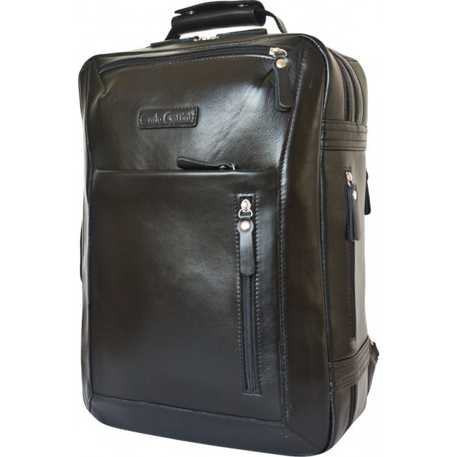 Кожаный рюкзак Carlo Gattini Chatillon 3072-01 Черный Black - фото №2