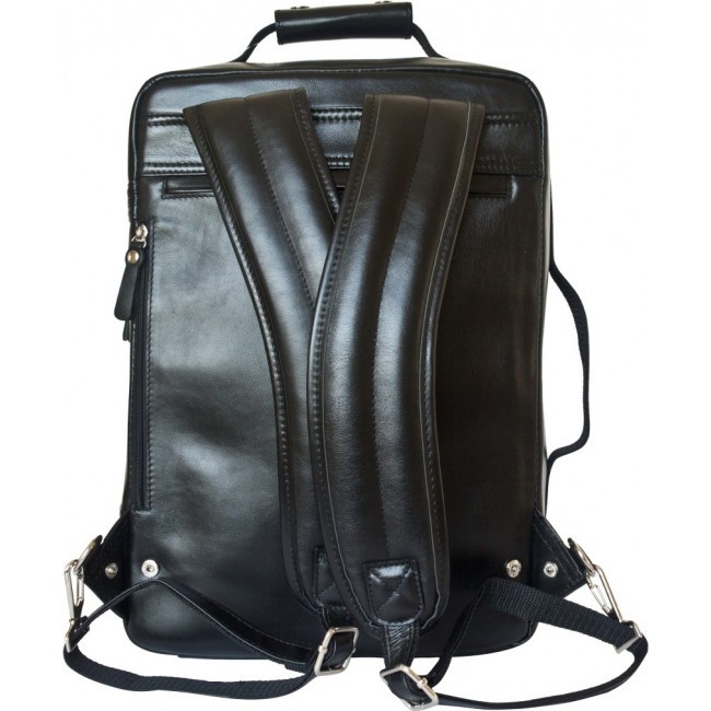 Кожаный рюкзак Carlo Gattini Chatillon 3072-01 Черный Black - фото №3