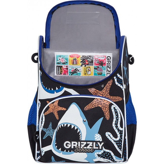 Рюкзак Grizzly RAm-085-2 черный-синий - фото №4