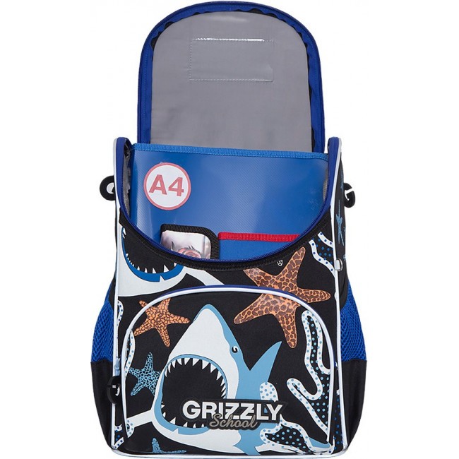 Рюкзак Grizzly RAm-085-2 черный-синий - фото №5