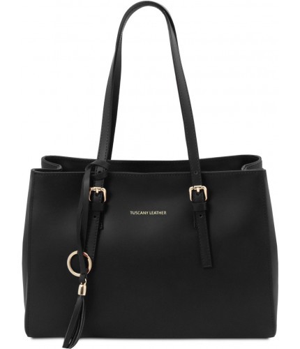 Кожаная сумка Tuscany Leather TL Bag TL142037 Черный- фото №1