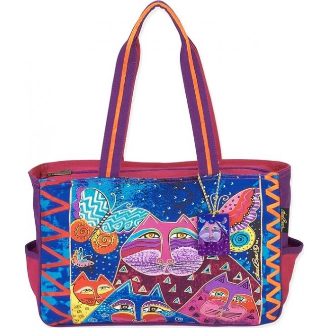Женская сумка LAUREL BURCH 550216 CATS WITH BUTTERFLIES Цветная - фото №1