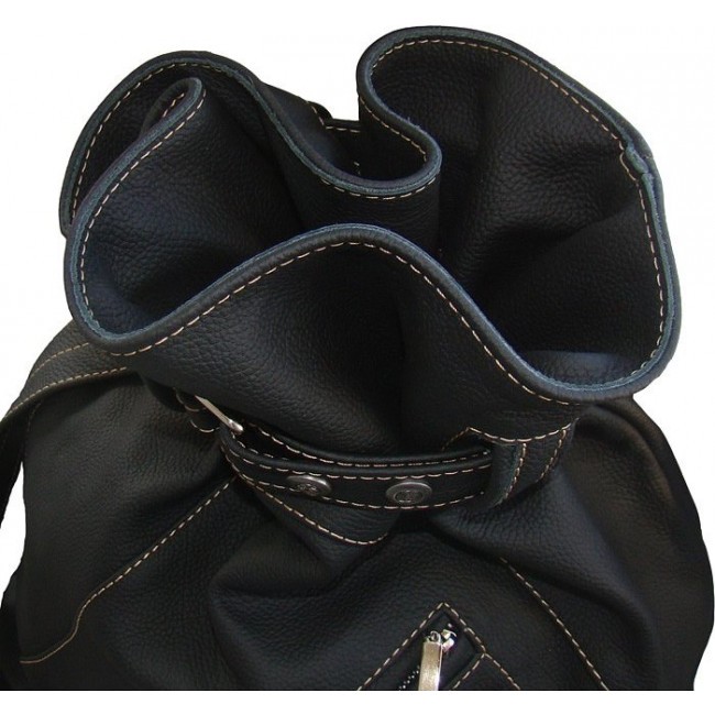 Кожаный рюкзачок с одной лямкой Sofitone RL 005 D4 Черный - фото №2