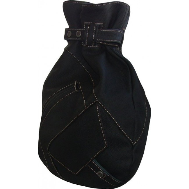Кожаный рюкзачок с одной лямкой Sofitone RL 005 D4 Черный - фото №3