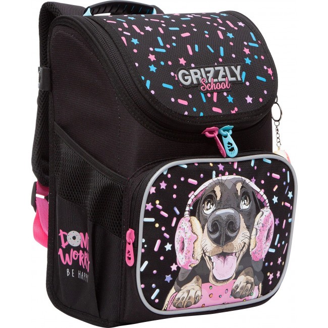 Рюкзак школьный Grizzly RAl-294-6 черный - фото №1
