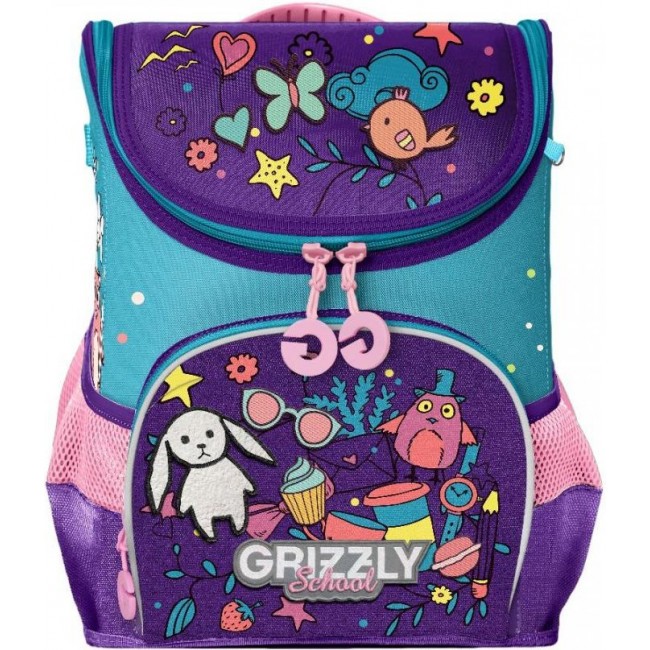Рюкзак Grizzly RAn-082-6 Фиолетовый-голубой - фото №1