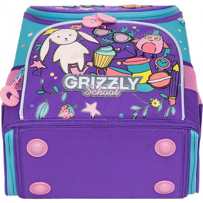 Рюкзак Grizzly RAn-082-6 Фиолетовый-голубой - фото №6