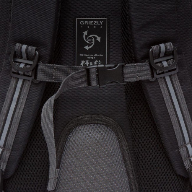 Школьный рюкзак Grizzly RB-152-1 черный-серый - фото №9