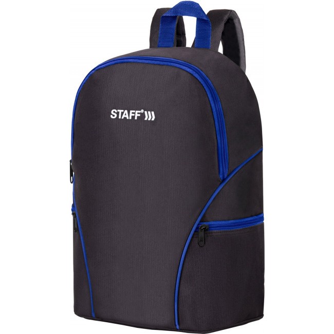 Рюкзак Staff Trip Черный с синими деталями - фото №1