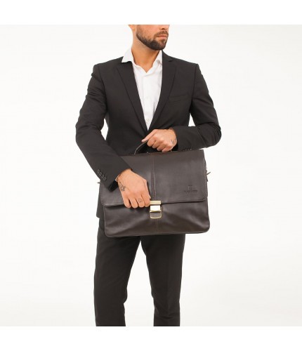 Портфель Blackwood Kingsway Brown Коричневый- фото №1