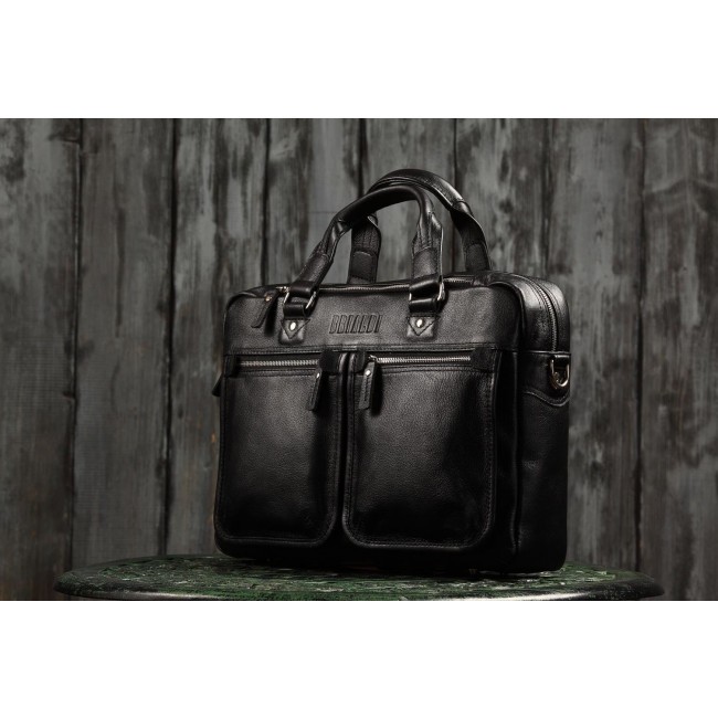 Мужская сумка Brialdi Parma Nappa Black Черный - фото №7