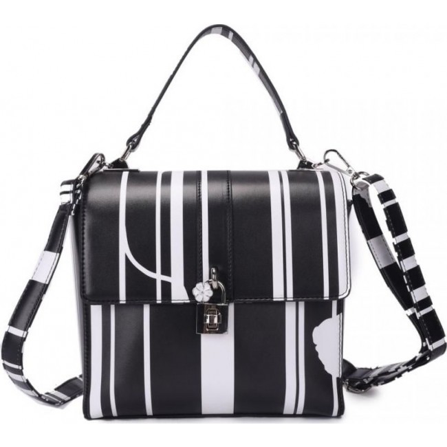 Женская сумка OrsOro DW-861 Черный и белый - фото №1