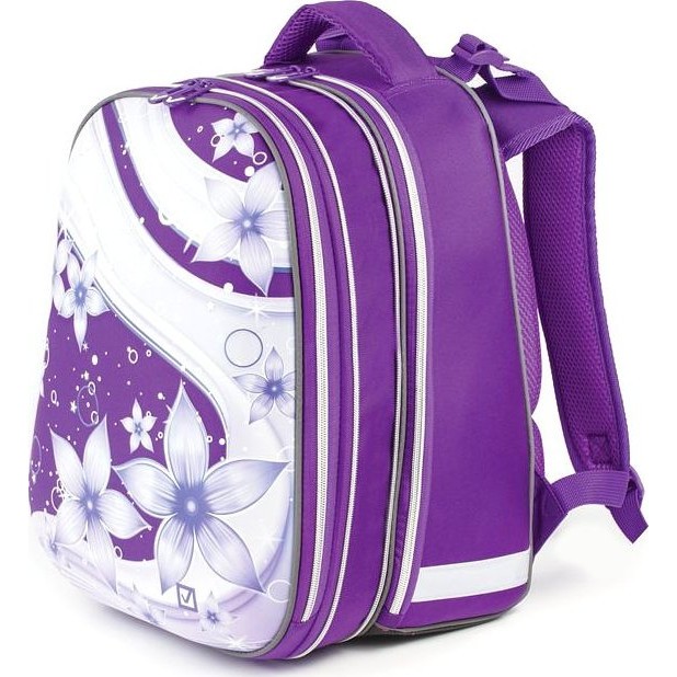Школьный ранец Brauberg Extra Цветы (фиолетовый) - фото №3
