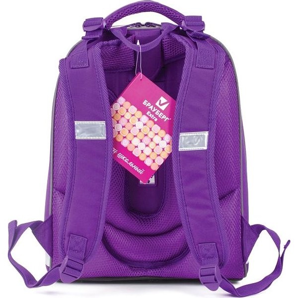 Школьный ранец Brauberg Extra Цветы (фиолетовый) - фото №6