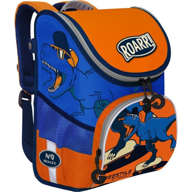 Рюкзак Grizzly RAn-083-5 оранжевый-синий - фото №2