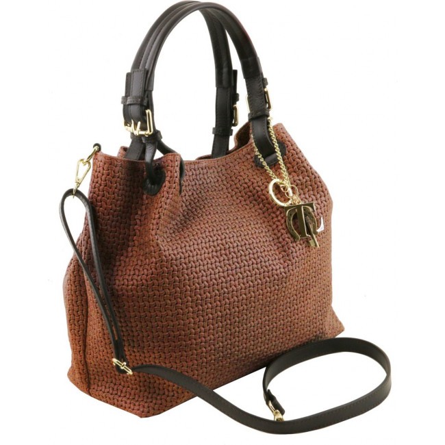 Кожаная сумка Tuscany Leather TL KeyLuck TL141573 Cinnamon - фото №2
