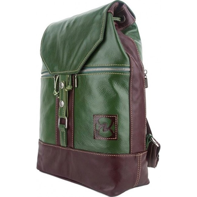 Рюкзак Sofitone RM 002 luxe N7-L8 Зеленый - Коричневый - фото №2