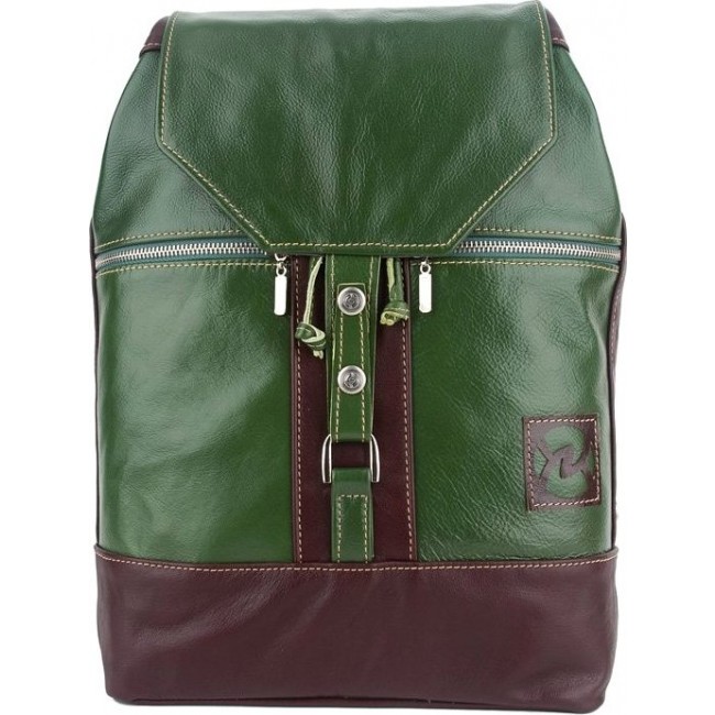 Рюкзак Sofitone RM 002 luxe N7-L8 Зеленый - Коричневый - фото №1