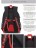 Рюкзак школьный Grizzly RB-152-3 черный-красный - фото №9