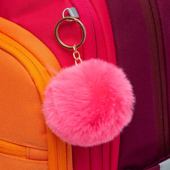 Рюкзак школьный Grizzly RG-262-1 бордовый-оранжевый - фото №7