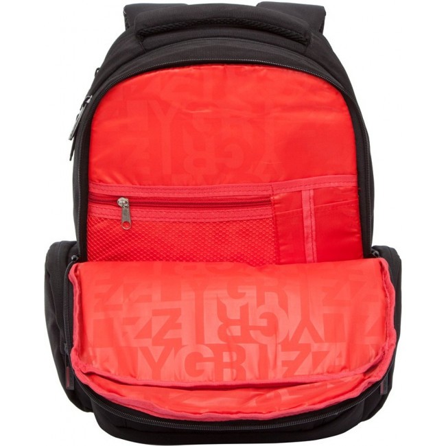 Рюкзак Grizzly RQ-012-1 Черный - красный - фото №4